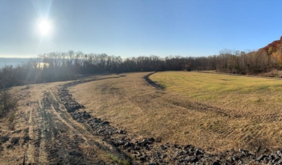 The completed project at Quarry Waters, after the material stockpiles have been regraded.