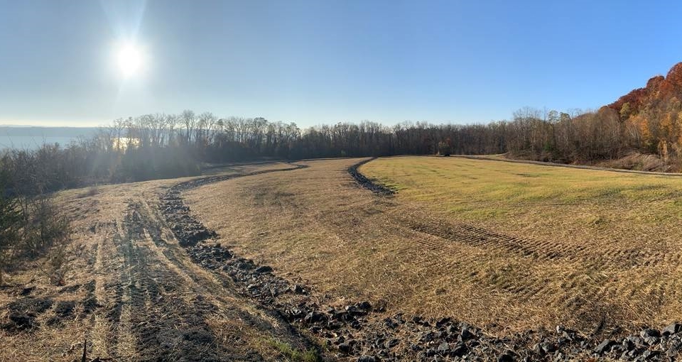 The completed project at Quarry Waters, after the material stockpiles have been regraded.