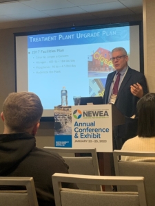 Fred Mueller presents at the 2023 NEWEA Conference.